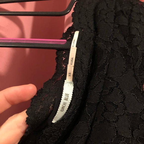 SCALLOP TRIM LACE MINI BODY CON DRESS URBAN OUTFIT - Picture 3 of 4